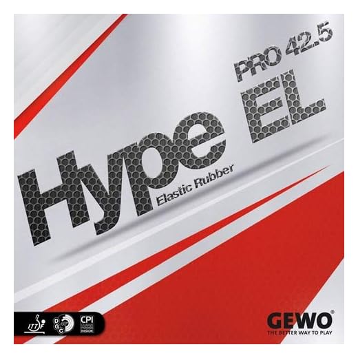 GEWO Hype EL Pro 42.5 - Table Tennis Rubber, 1.9 mm Black