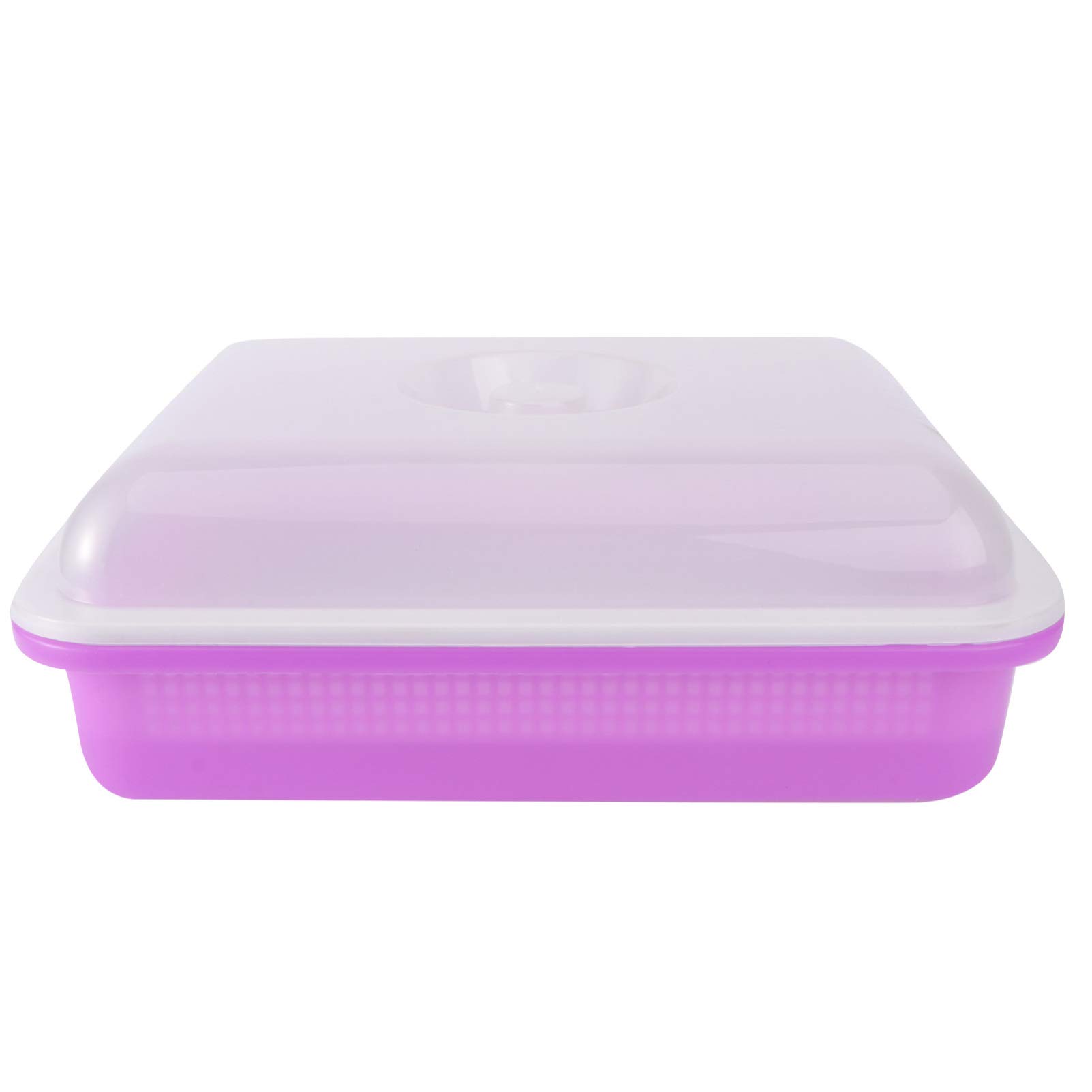 Hemoton 4pcs Seed Sprouter Tray Wheatgrass Cat Grass Microgreens Growing Kit Kitchen Seed Sprouter Soiless Seedling Germination Water Planting Tray with Lid