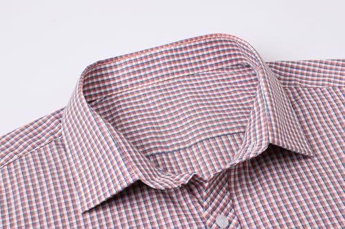 Cromoncent Mens Button Down Short Sleeve Shirts 100% Cotton Plaid Summer Casual Shirts for Men with Pockets4