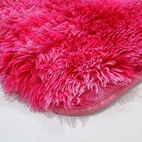 ARLTTH 3er Set Batik Badematten Set Aus Weichem Plüsch, rutschfest, Saugfähig, Badezimmerteppich, U-förmiger Konturteppich Und Toilettendeckelbezug, Waschbar (Rose) – Bild 5