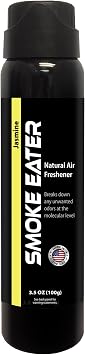 Smoke Eater All Purpose Odor Eliminator - Breaks Down Foul Scents at the Molecular Level - Smoke, Food, Pet and Stale Odor - Ideal For The Home, Apartment Cars, Boats - 3.5 oz Aerosol Bottle Jasmine