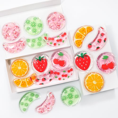Image of 4PCS Gel Eye Ice Pack Set Reusable, Cold and Hot Compress for Eyes, Ice Pack for Eyes, Cooling Eye Pads for Eye Strain, Swelling, Redness, Dark Circles, Puffy Eyes, and Eye Recovery Surgery.