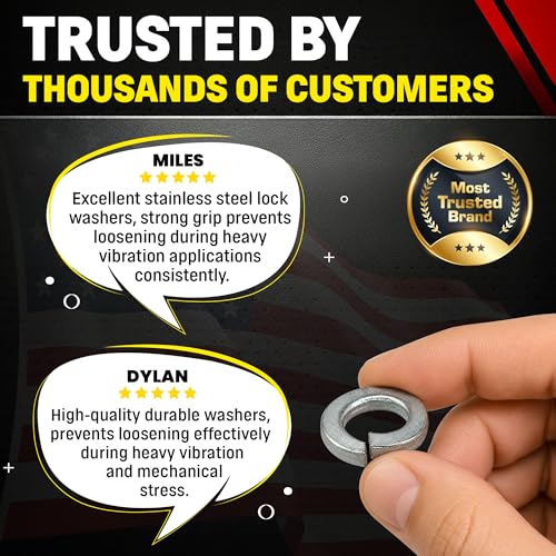Image of Stainless 7 /16-14 Lock Washer, 304 Stainless Steel, 50 Pieces (7 /16-14 Lock Washer)