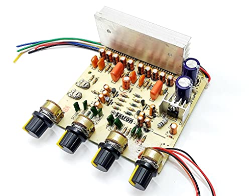 Image of ERH India 4440 IC Board Amplifier Kit DIY Audio Dual Channel 4440 Dual IC Audio Amplifier Board with Bass, Treble, Volume and Balance Controller 12v DC Powered, Multi-coloured