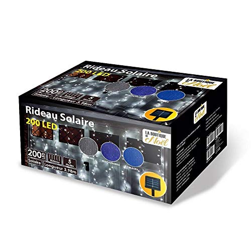 CODICO Rideau Solaire Lumineux à LED animé 5 Fonctions 200 x 200 cm - Multicolore