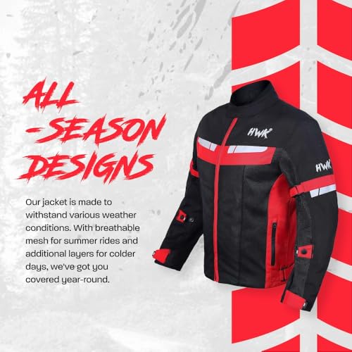 HWK Medium/RED - Motorcycle Jacket