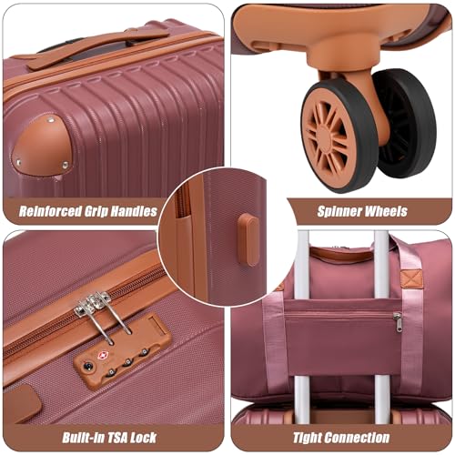 Image of Cosbarn Luggage Sets, Lightweight Durable Hardshell, 5 piece Suitcase Sets