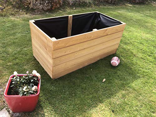 Gartenwelt Riegelsberger Elegantes Hochbeet Kräuterbeet Pflanzbeet Lärche Gemüsebeet 180x80cm Höhe 71 cm aus Lärchenholz 20mm glatt
