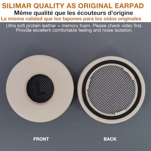 Repuesto de Almohadillas para audífonos beyerdynamic AVENTHO 100, Crema, Piel de Proteína con Espuma de Memoria interior miniatura 2