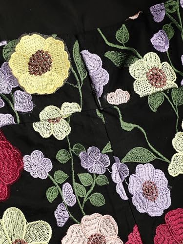 CIDER Mini Dress Floral Embroidery Jacquard Square Neck Sleeveless High Waist Party Club Vacation4