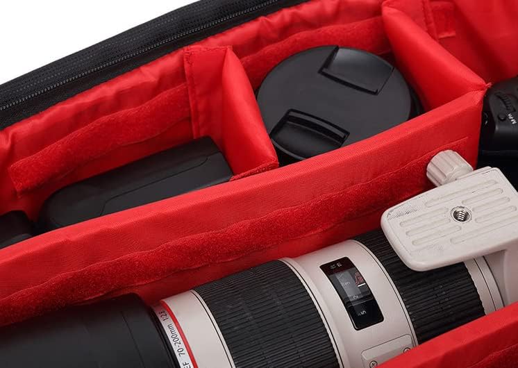 Waterproof SLR/DSLR Camera Backpack Shoulder Bag Travel Case For Canon Nikon Sony Digital Lens (Large, Red) - Image 6