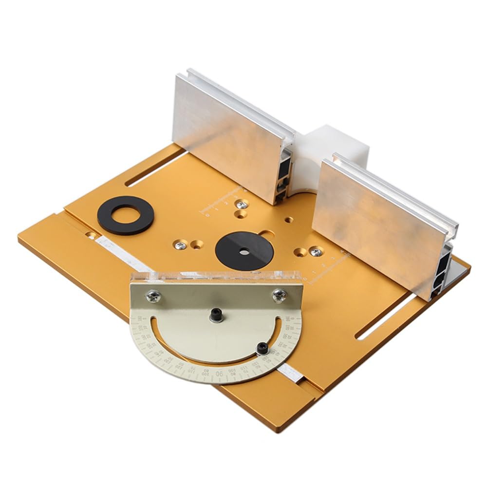 Piastra Di Inserimento in Alluminio per Tavolo da Fresatrice con Goniometro, per Banchi da Falegnameria, Sega da Tavolo, Rifilatrice Multifunzione,China per Incisione/D2