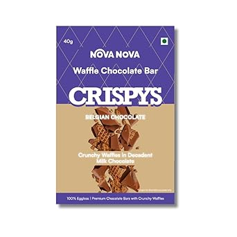 Nova Nova Crispys Waffle Chocolate Bar- Milk Chocolate 40 g - image, photos