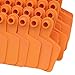 Livestock Identification Blank Ear Tags for Goats Sheep Cattle Cows Pigs 100 Packs TPU Precision Ear Tags (Cattle, Orange)