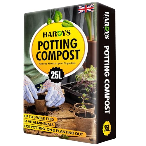 Hardys 25L John Innes No.2 Potting Compost - Special Formula Potting-On Compost | Establishes Strong Healthy Roots | Rich Nutrient Content Soil for Garden & Indoor House Plants