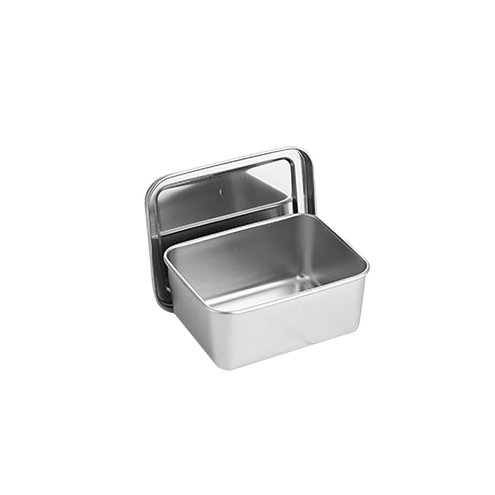 UBOHUZ 1PCS 1/2/3/4/6 Grids Kitchen Food Storage Container Compartments Stainless Steel Seasoning Box Containers With Lid Rectangle for Kitchen Condiment(1 Grid)