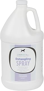 Groomer Essentials Detangling Spray - 1 Gallon - Soothing Lavender Fragrance Coat Types - Can Be Used On Dogs and Cats 12 Weeks and Older