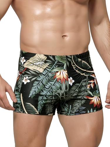 Arcweg Badehose Herren Eng Kurz Badeshorts mit Tunnelzug Schwimmhose Peinlichkeit Vermeidendes Pad Wassersport Kurze Hose UV Schutz Jungen Schwimmwear