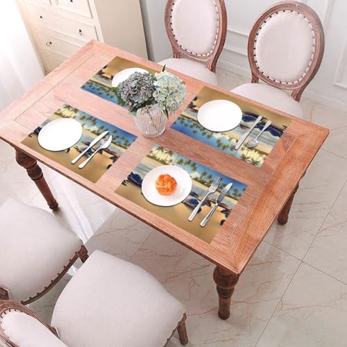 Set de table tortue lot de 6 tissé de haute qualité pour réceptions et tables d'hôtel - 7