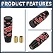 INFINAUTO Car Shift Knob, 12cm Universal for Automatic and Manual Vehicle Flower Gear Shifter Knob with 2 Adapter Acrylic Black Red, 1 Set