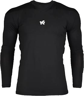 Camiseta interior de portero para niños acolchada, camiseta de protección larga para porteros jóvenes, ropa interior, talla 128-164, color negro