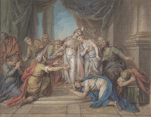 Impression d'art Charles Antoine Coypel sur toile premium de 60x90cm