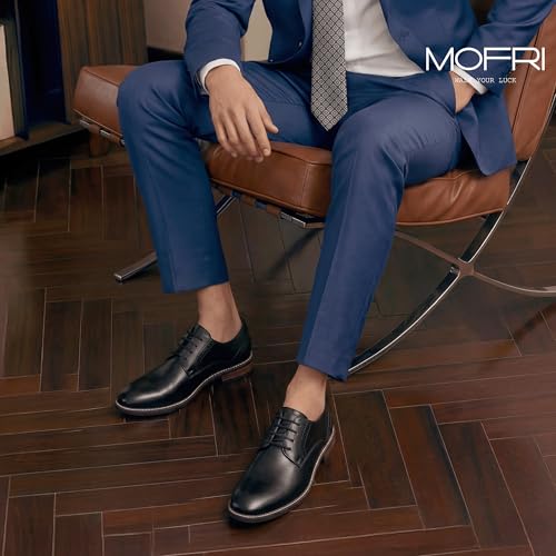 Image of Men Leather Dress Shoes Formal Classic Lace Up Latex Insole Oxford Business Wedding Derby Shoe