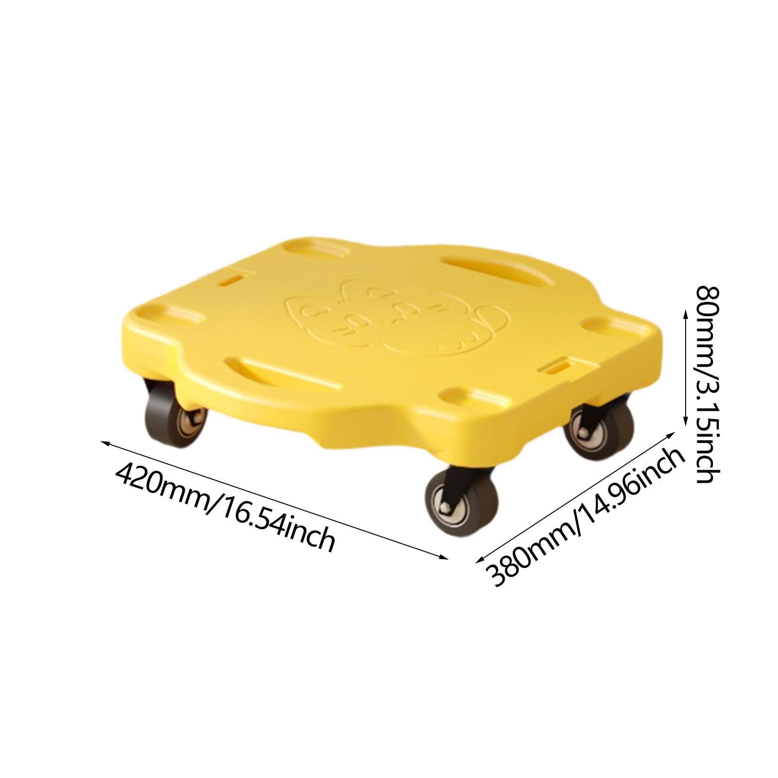 Scooters Board Monopatín Niño Asiento Juguete Sensorial Material HDPE Función Educación Física Coordinación Motor Adecuado para Actividad, Amarillo, M