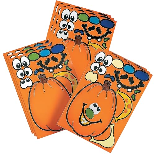 Make A Pumpkin Stickers (6 Dozen) - Bulk 72 Sticker Sheets