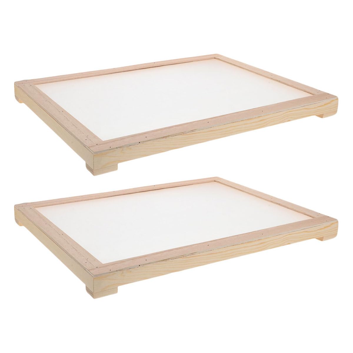 Lot de 2 Filets à Sécher Empilables en Bois, Séchoir à Herbes et Légumes en Maille, Taille Moyenne, Séchoir Vertical Polyvalent pour Plantes Médicinales, Thé et Aliments,