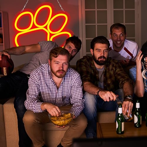 Image of Balanar University Neon Sign for Wall Decor , LED Dimmable University Football Team Neon Light, College Team Logo Neon Light for Man Cave Dormitory Bar Club Birthday Party Garage Decoration12.2*12.7In