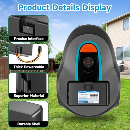 18V/4000mAh Mähroboter Akku für Husqvarna Automower Limited Edition 2020 115H 305 310 315X 320 330X (Baujahr 2020-2022), für Gardena Sileno City/Life/Minimo: 250/500/ 750/1000 (2019-2023 Jahr) – Bild 4