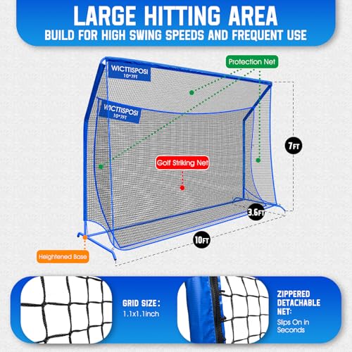 WICTTISPOSI 10x7ft Golf Hitting Net