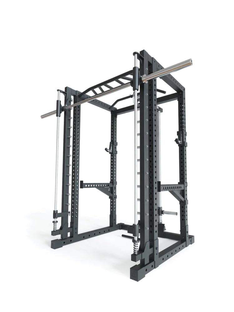 Atletica R7-Forge Power Rack | Power Rack mit Plate Load Gewichte und Smith Machine | Smith kann optional vor oder hinter dem Rack angebracht Werden