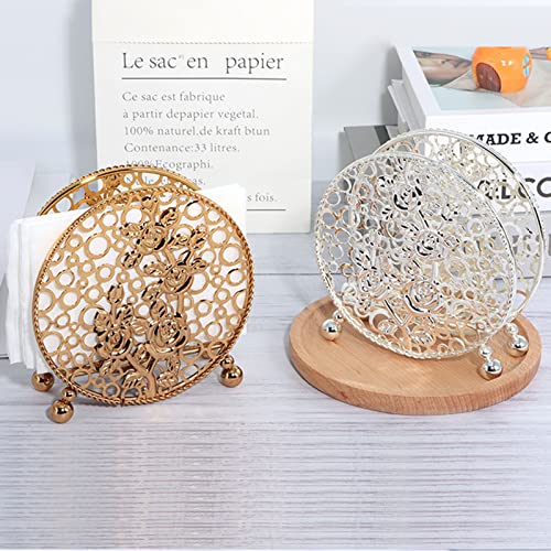 Hosoncovy Hollow Metal Napkin Holder and Stand - Paper Napkin Storage Tray and Tissue Dispenser, Mail Letter Sorter Rack, Countertop Tissue Dispenser for Dining Table and Kitchen (Gold) - Cosy Home Interiors Hosoncovy Hollow Metal Napkin Holder and Stand - Paper Napkin Storage Tray and Tissue Dispenser, Mail Letter Sorter Rack, Countertop Tissue Dispenser for Dining Table and Kitchen (Gold) - Image 6