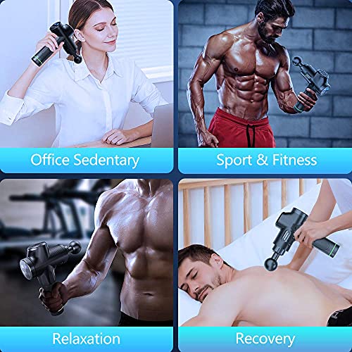Massage Gun, 30 Snelheden Massage Pistool Diep Weefsel met 6 Massage Koppen, Krachtige, Antislip, Stille, Professionele… - Image 8