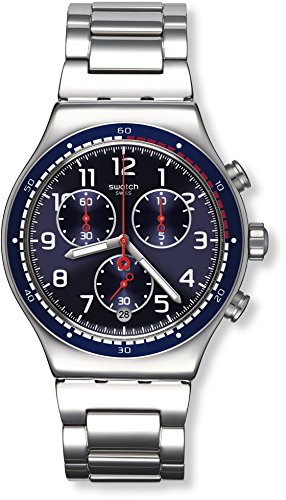 Preisvergleich Produktbild Swatch Herren Digital Quarz Uhr mit Edelstahl Armband YVS426G