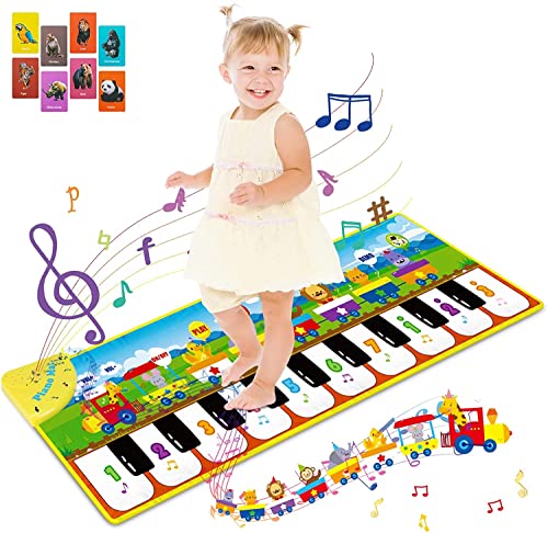 RenFox Tappeto Musicale, Tappetino per Pianoforte Tappetino da Ballo...