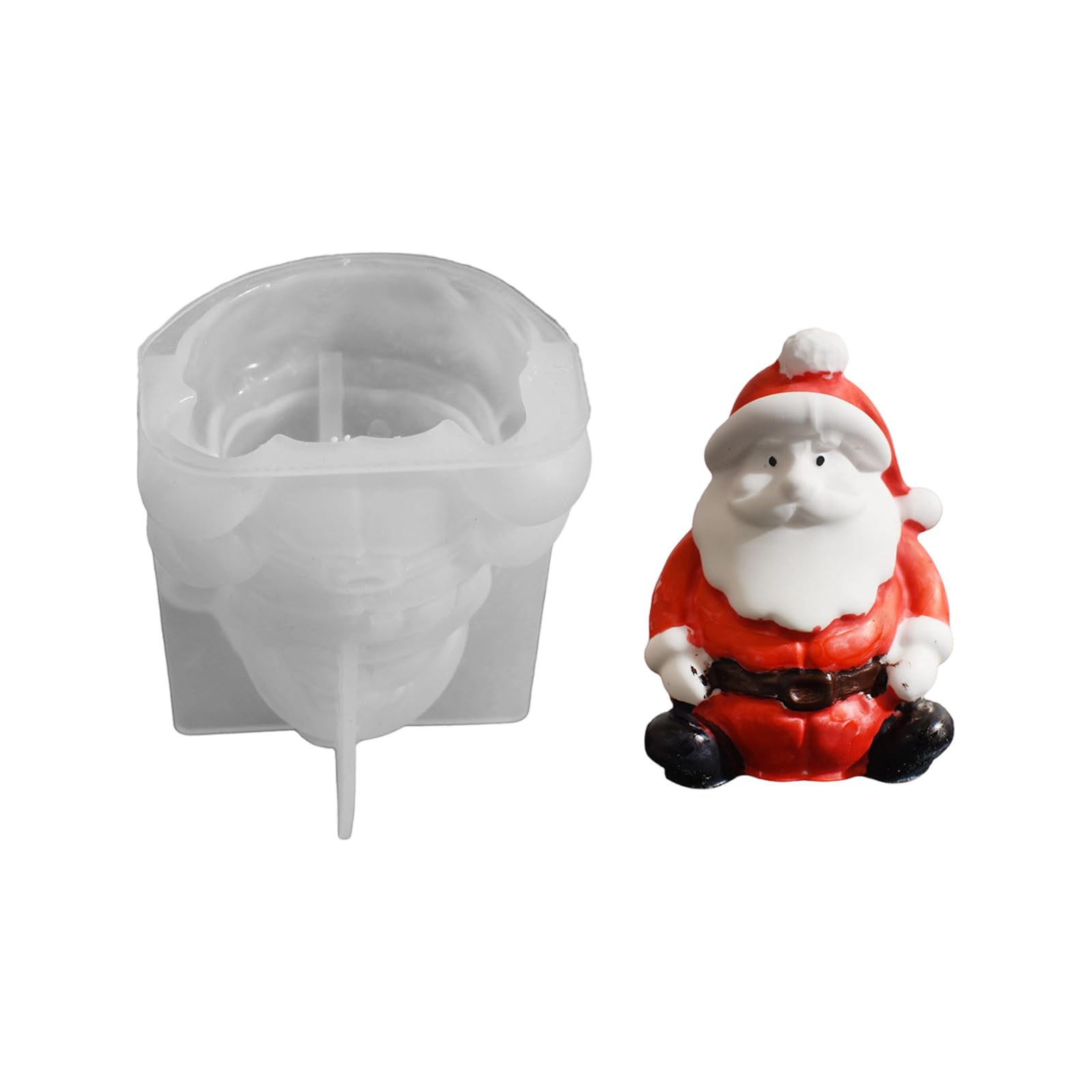 Tsophreniq Christmas Theme Silicone Mold Santa/Snowman for Soap Making Epoxy Resin Craft Snowman Mold