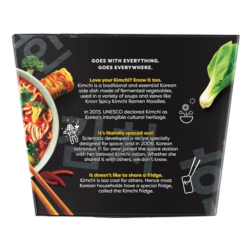 Image of Knorr Korean Meal Pot- Spicy Kimchi Ramen Noodles l Korean Noodles | Microwave only | Vegetarian | 123 gm l Pack of 1 |