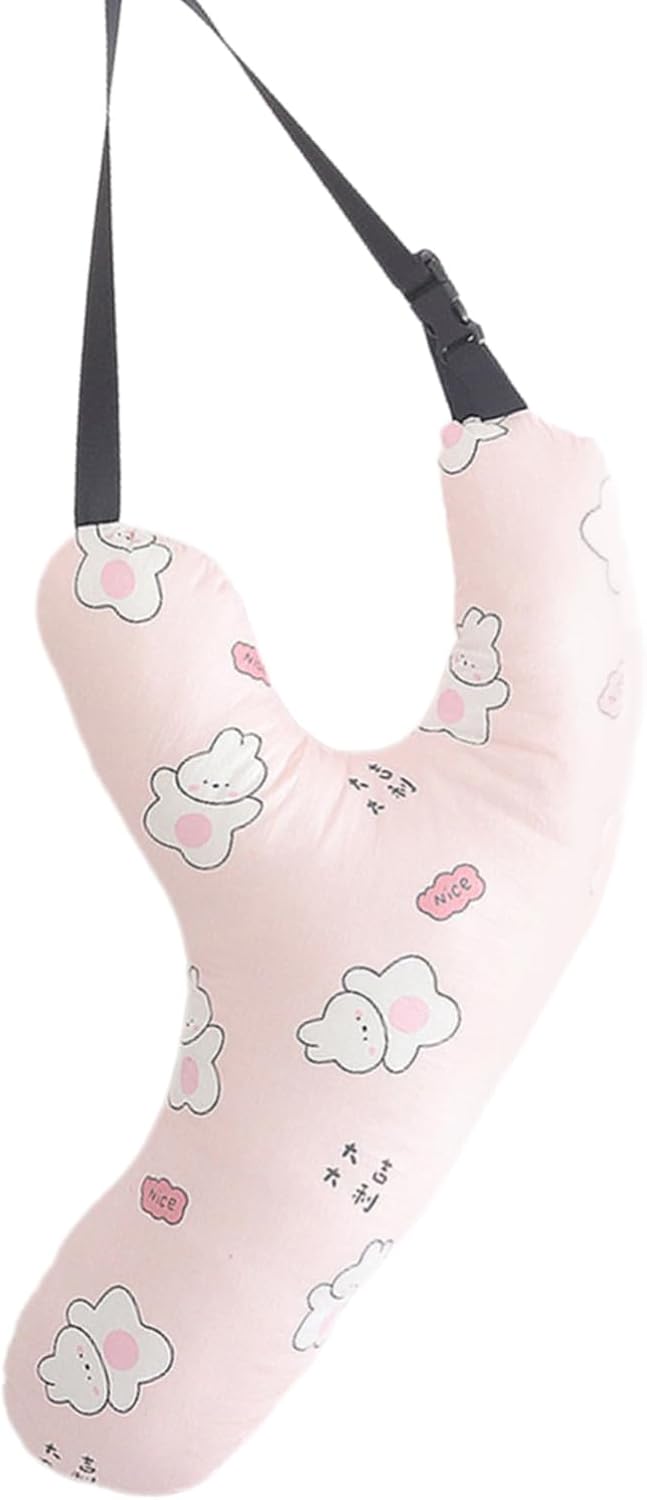 Kids Travel Pillow Neck Pillow for Car Comfortable Neck Soft Polyester Adjustable Strap Car Seatbelt Pillow