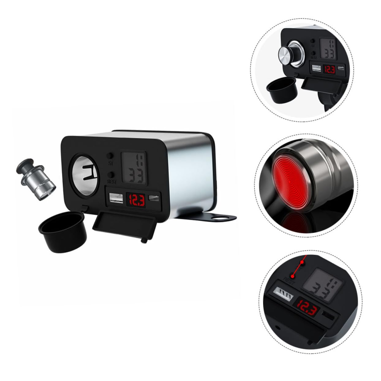 SUPVOX 12v Cargador USB para Motocicleta con Rápido para Móvil y Tablet con Compatible con y Dispositivos Móviles