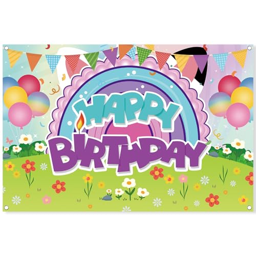 Cartoon Cute Cat Theme Birthday Party backdrop-5x3ft Photography ...