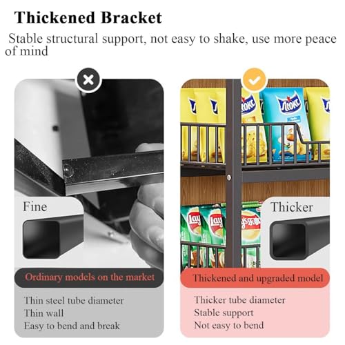 Snack-Ständer mit 5 Etagen, mit Rollen und Haken, für Einzelhandel, Süßigkeiten- und Kartoffelchips, ideal für Lebensmittelgeschäfte, Supermärkte und Obstgeschäfte