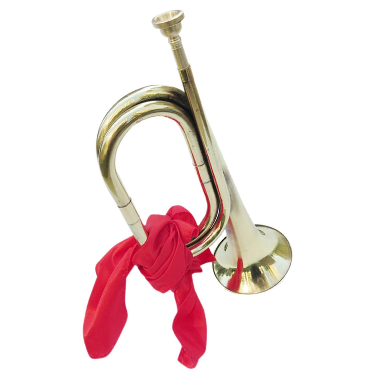 VICASKY Instrumento Musical Bugle De Metal Para Principiantes Trompeta Para Actuaciones Escenario Pañuelo Para Escuelas y Desfiles