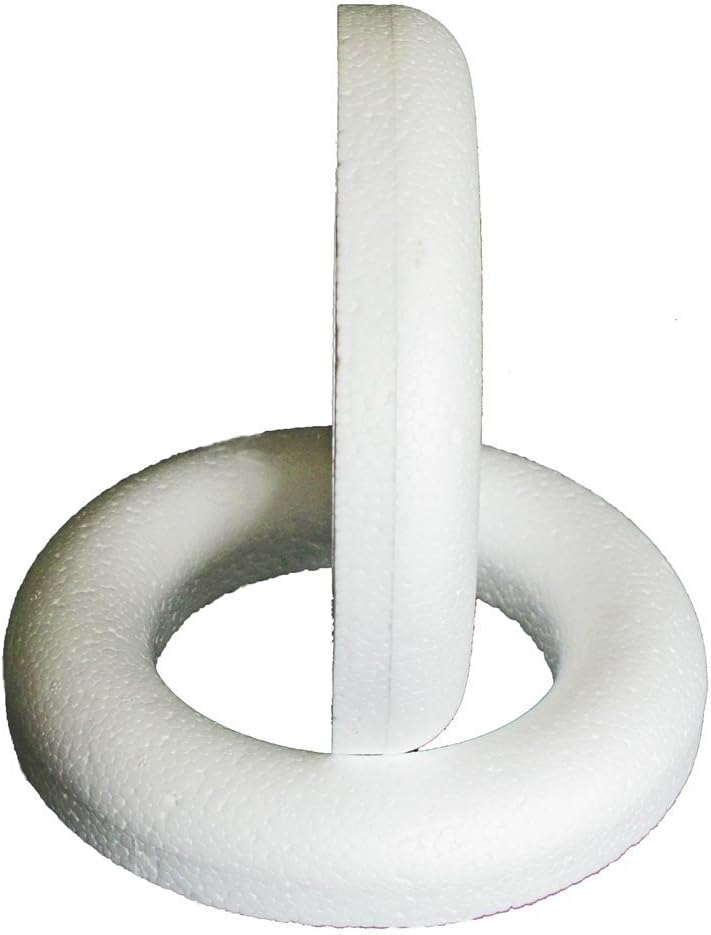 Half Rounded Polystyrene Rings / Wreaths 25cm (250mm) - Box of (5) by Smithers Oasis