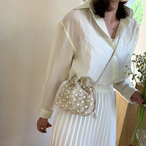 TENDYCOCO Borsa a Secchiello in Paglia con