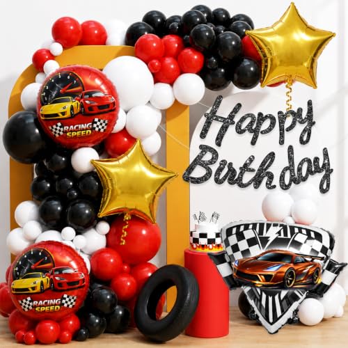 Image of Racing Car Birthday Decoration Set 51 of pcs