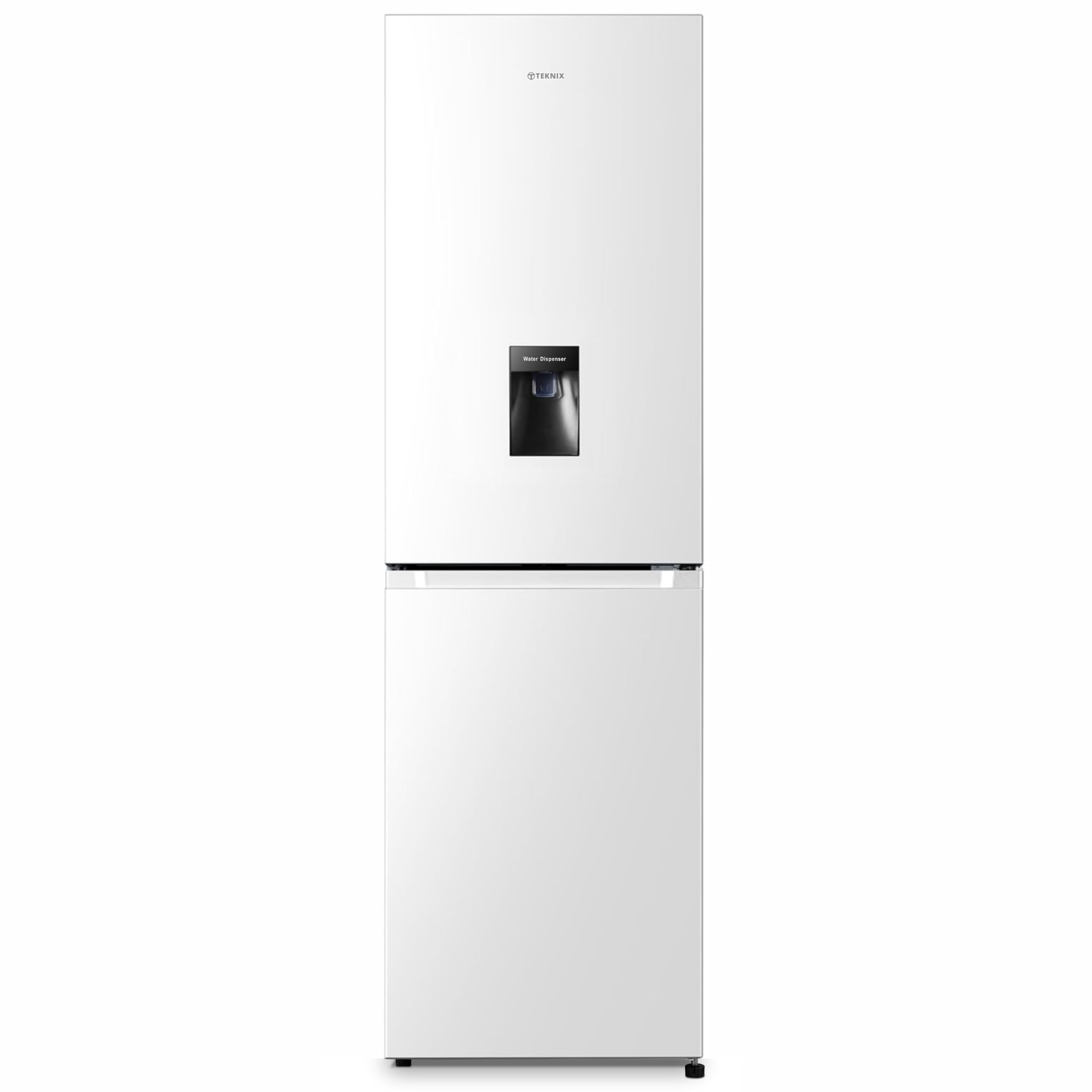 Teknix FFH1825WW/E 55cm Freestanding 50/50 Fridge Freezer - 256 Litre Capacity - Total No Frost - Non-plumbed Water Dispenser - White, H182.5 x W55 x D56.2 (cm)