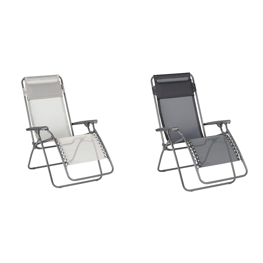 Chaise Lafuma RT 2 en Batyline durable et grand fauteuil de relaxation en acier haute résistance
